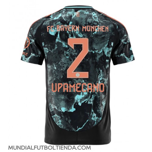 Camiseta Bayern Munich Dayot Upamecano #2 Segunda Equipación Replica 2024-25 mangas cortas